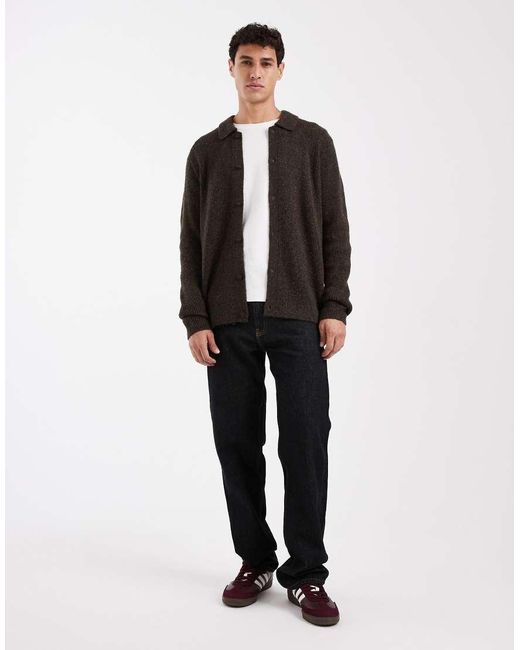 Levi's Black Button Down Polo Jumper for men