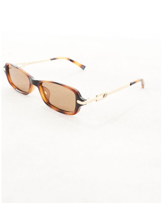 Le Specs Brown Bamboozler Rectangle Sunglasses