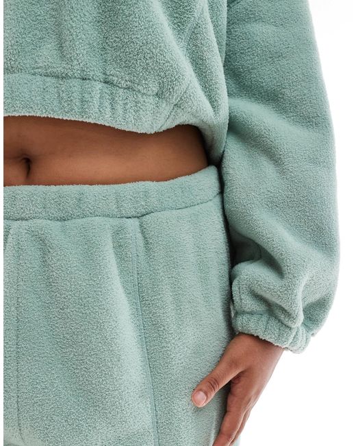 ASOS Green Asos Design Curve Lounge Microfleece jogger