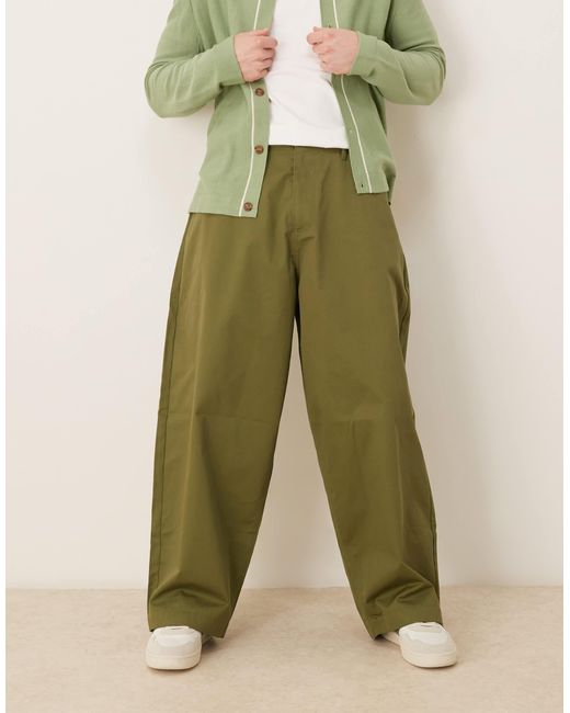 ASOS Green Super baggy Trousers for men