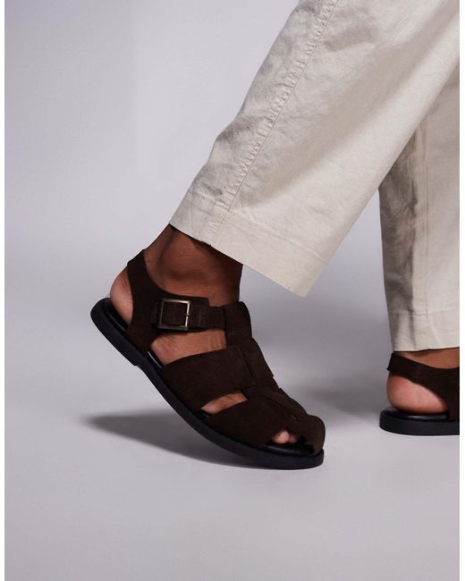 ASOS Brown Closed Fisherman Sandals for men