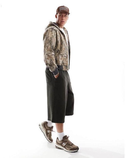 Hollister Boxy Fit Camo Print Hooded Denim Jacket for Men | Lyst UK