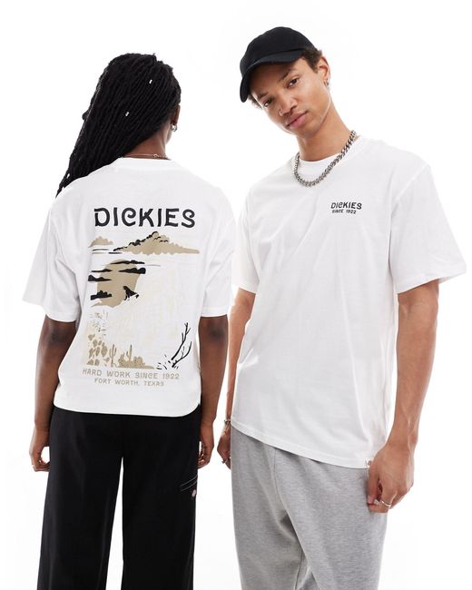 Dickies White Eagle Point Short Sleeve Back Print T-shirt