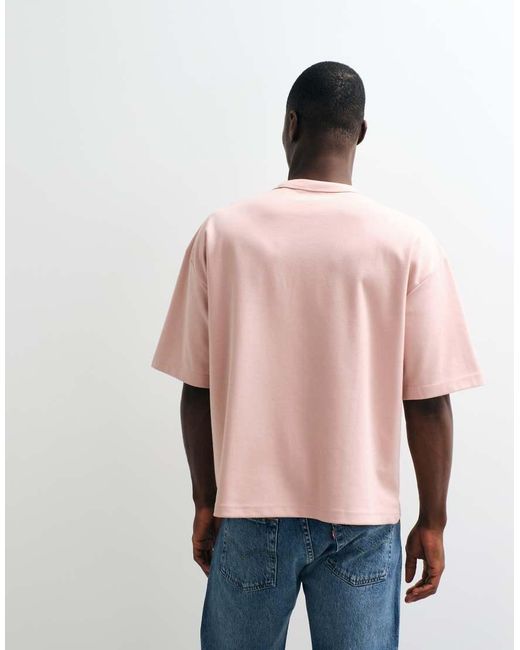 ASOS Pink Breathemax Heavyweight Boxy Oversized T-Shirt for men