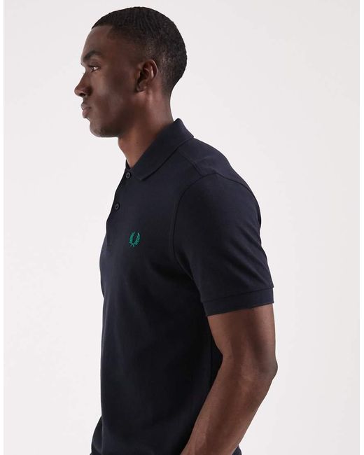 Fred Perry Blue Short Sleeve Polo Shirt for men