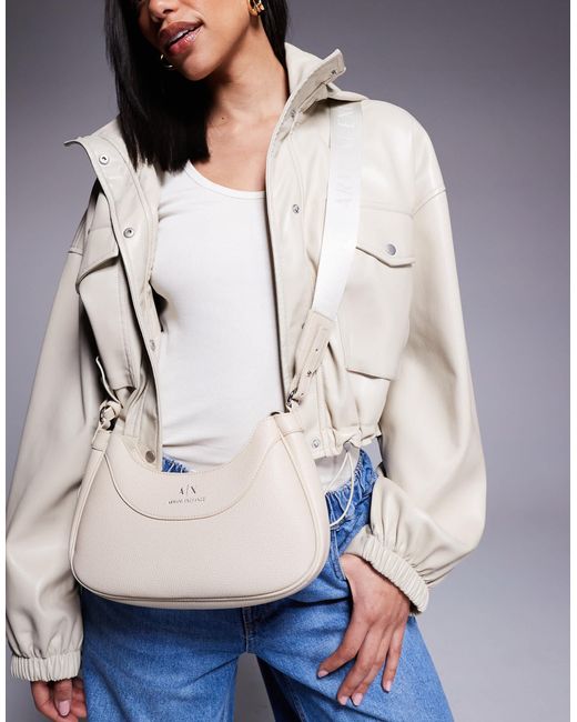 ARMANI EXCHANGE Blue – abgerundete schultertasche