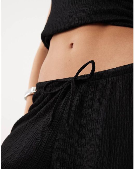 Gina Tricot Blue Co-ord Textured Wide Trousers