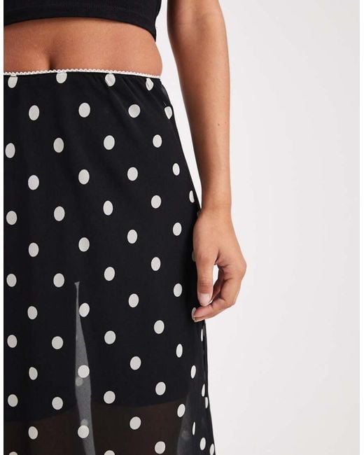 ASOS Black Sheer Midi Skirt