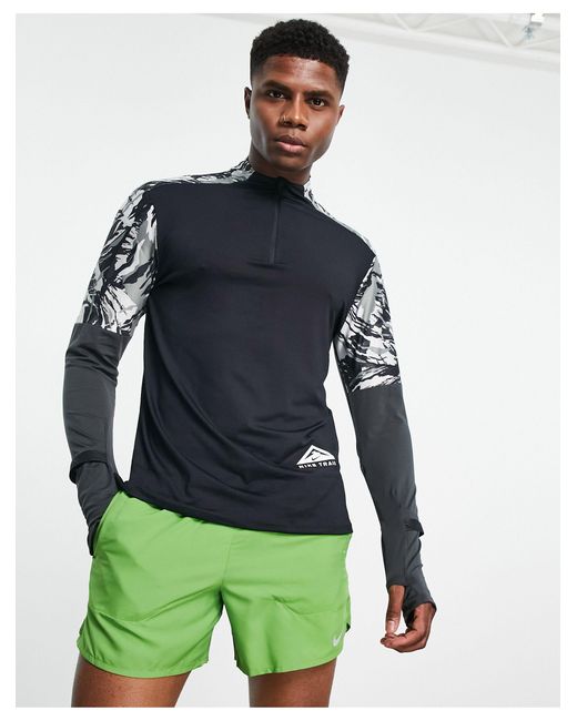 nike dri fit element half zip long sleeve top