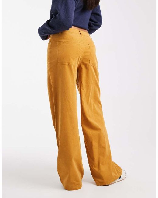 ASOS Blue Cord Wide Leg Trousers