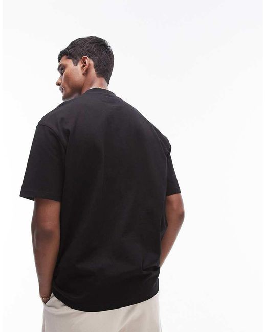 Topman Black Relaxed Fit T-shirt for men