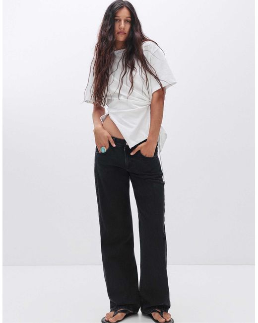 Pull&Bear Black – straight jeans
