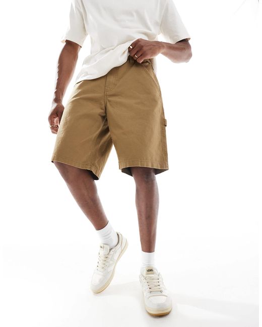 Vans – drill chore – locker geschnittene carpenter-shorts aus canvas in White für Herren