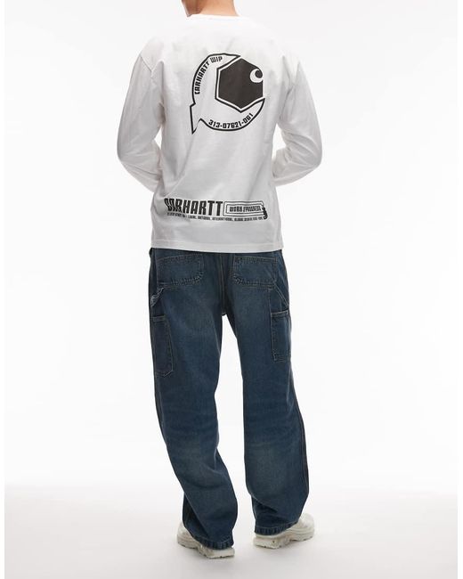 Carhartt Blue Og Single Knee Loose Fit Denim Jeans for men