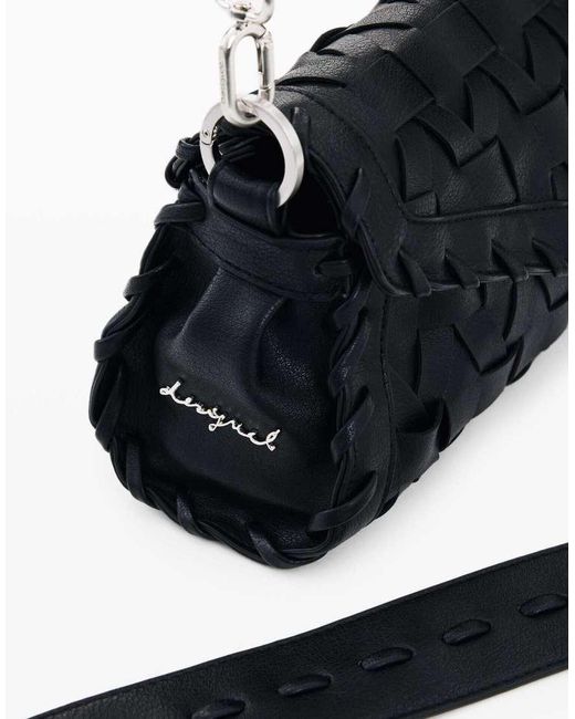 Desigual White Small Braided Bag