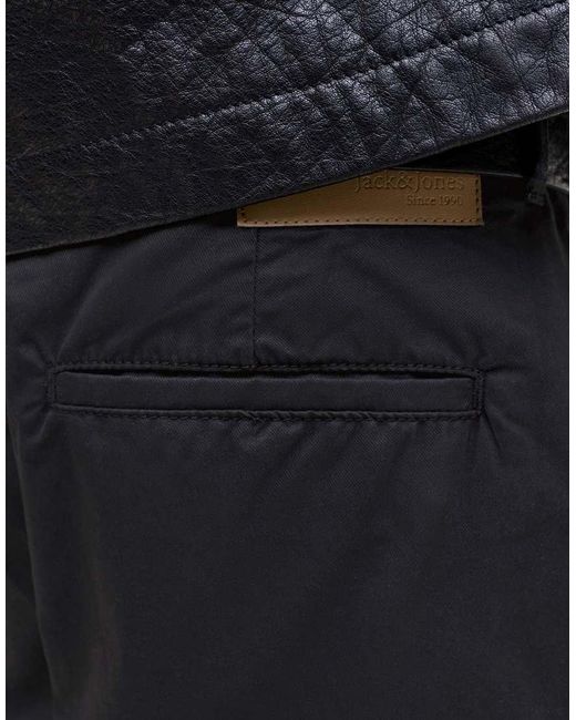 Jack & Jones Black Wide-Leg Trousers for men