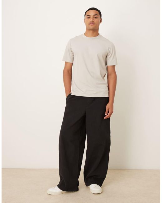 Mango White Cotton Mix T-Shirt for men