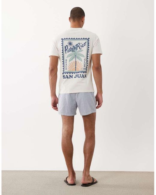 Threadbare White Back Print Short Sleeve T-shirt for men