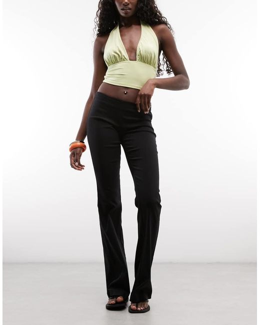 Monki Black Bengaline Trousers