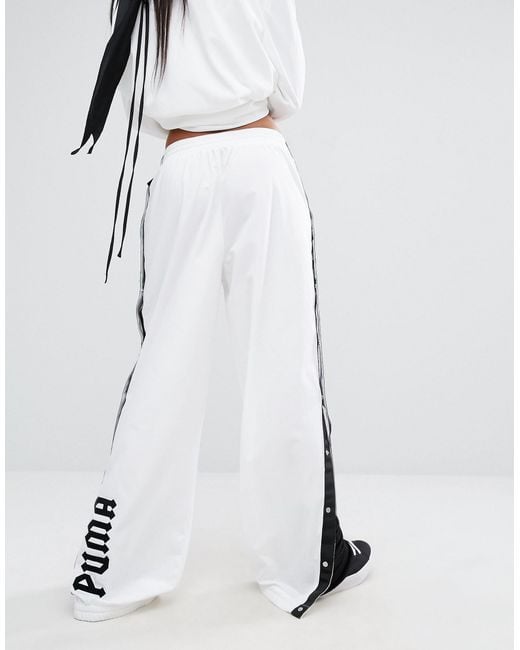 PUMA Fenty X By Rihanna Track Pants With Side Poppers White Lyst