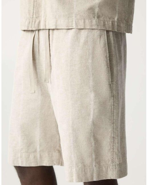 Bermuda Stile Joggers di Pull&Bear in Natural da Uomo