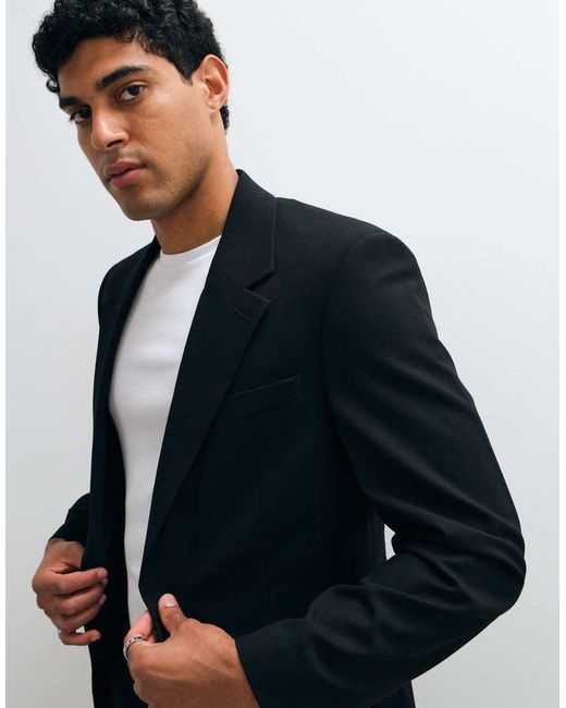 ASOS Black Slim Suit Blazer for men