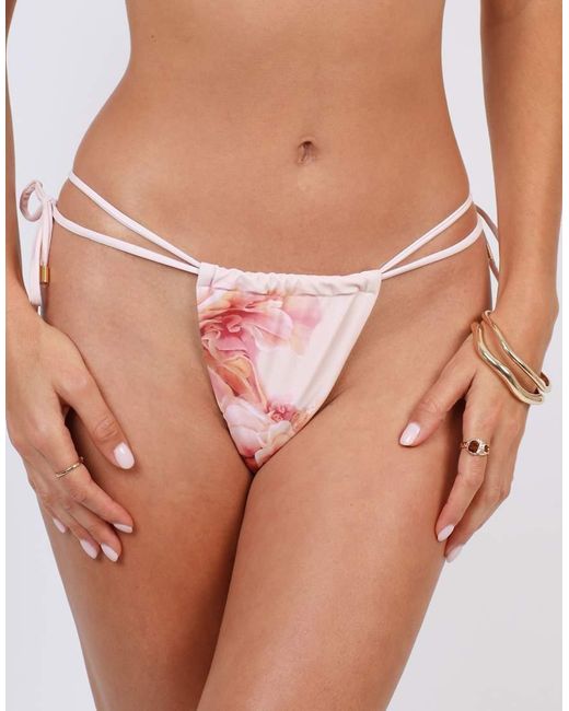 SIMMI Pink Floral Print Bikini Bottoms