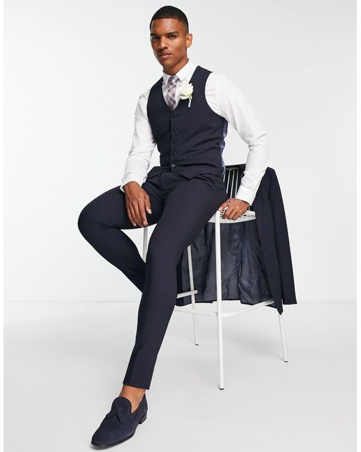 Camden - gilet da abito premium super skinny elasticizzato da Uomo di Noak  in Blu | Lyst