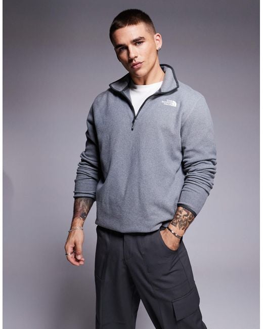 The North Face – glacier – fleece-sweatshirt in Gray für Herren