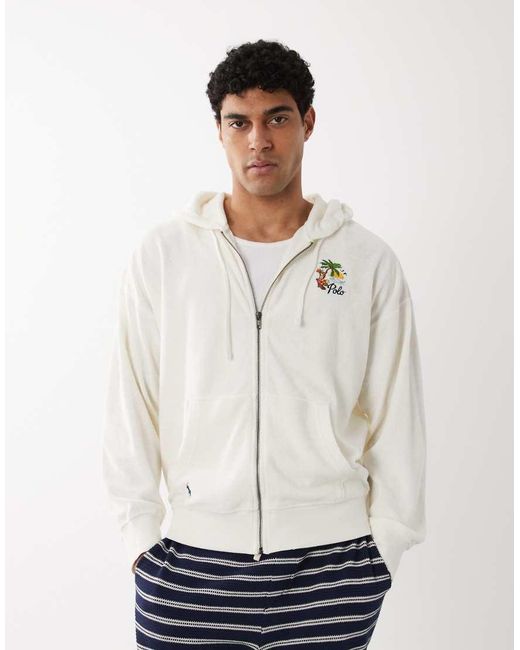Polo Ralph Lauren Natural Scenic Back Embroidered Hoodie for men
