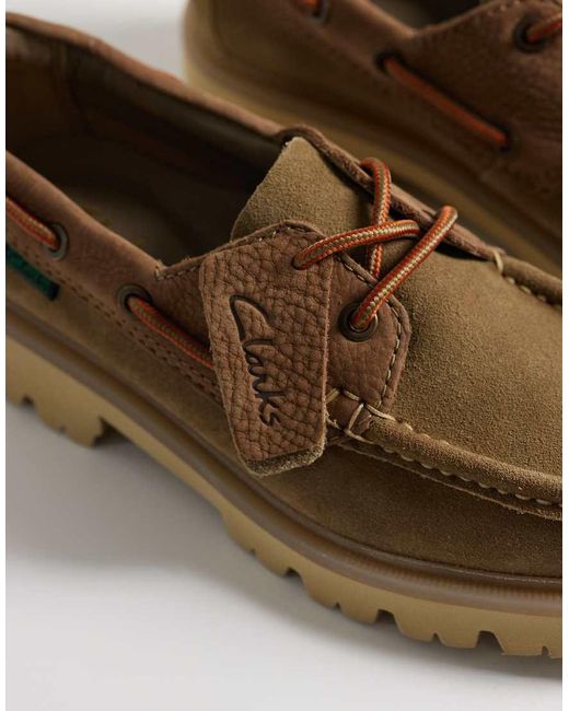 Clarks Brown Cleyhill Boat Shoes