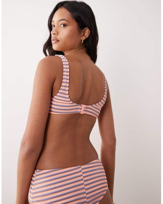 ASOS Brown Sally Scoop Neck Bikini Top