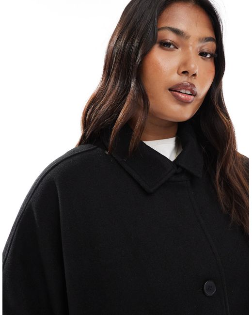 ASOS Black Asos Design Curve Slouchy Formal Harrington Jacket