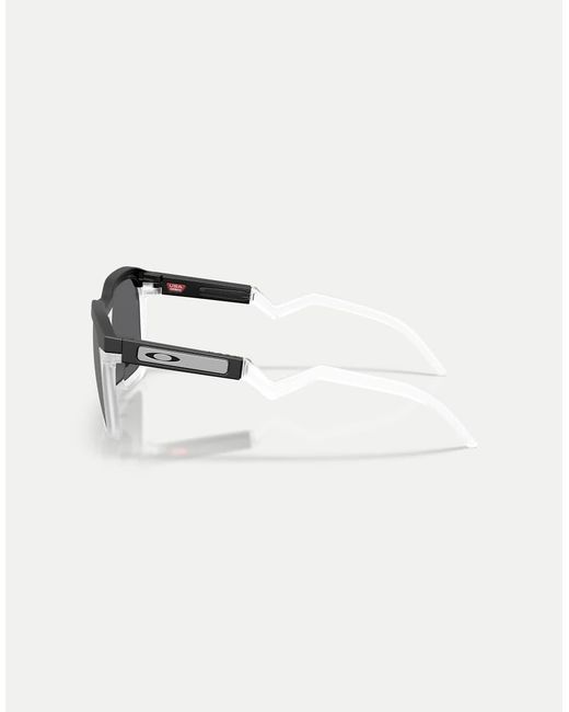 Oakley Black Hstn Sq Square Polarised Sunglasses With Mirrored Lens