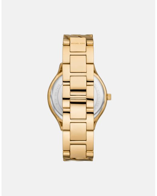Michael Kors Metallic – runway – damenuhr aus em edelstahl mit drei zeigern
