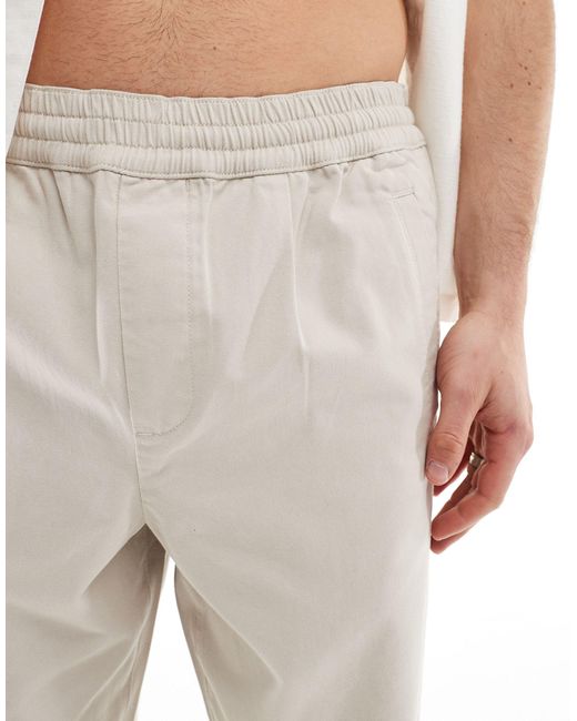 ASOS White Relaxed Fit Pull On Trouser for men