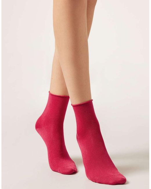 Calzedonia Pink Glitter Socks