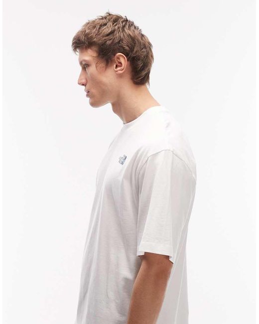 The North Face White Nse Liquid Box Backprint Oversized T-Shirt for men