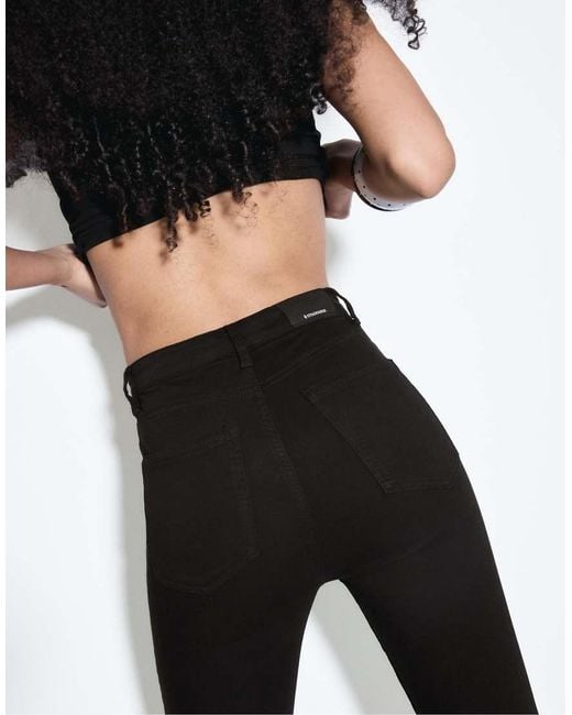 Stradivarius Black Petite Super High-Waist Jeans
