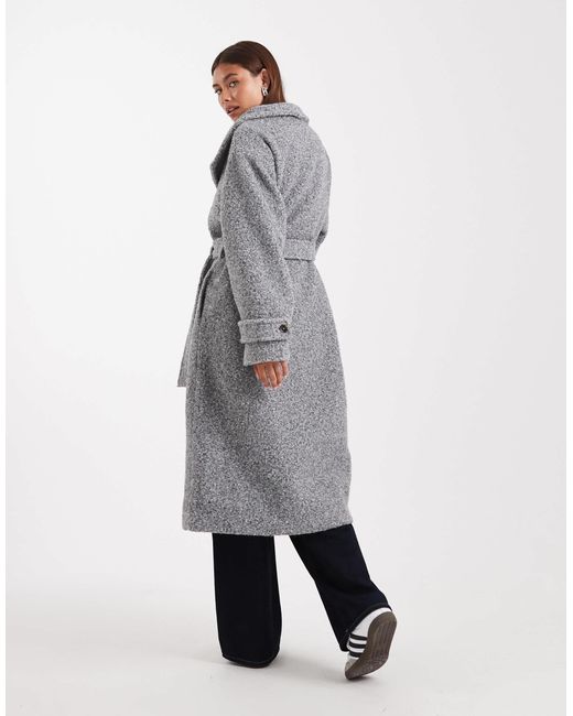 ASOS Gray Cozy Longline Formal Coat
