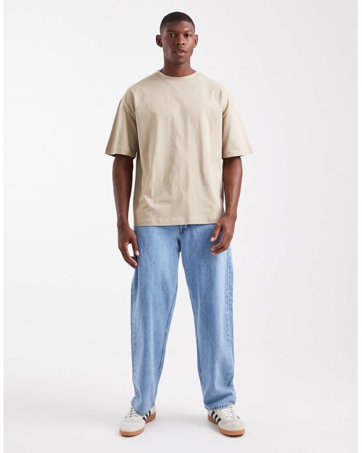 ASOS – basic-t-shirt in Natural für Herren