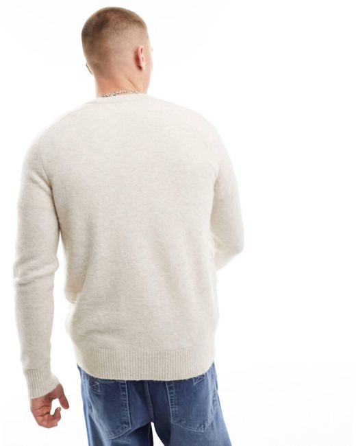 Homme - pull ras SELECTED pour homme en coloris Natural