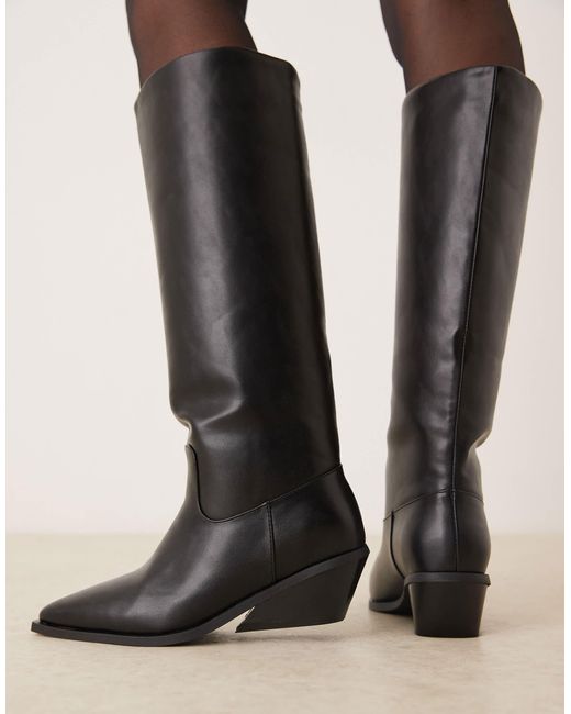 Glamorous Natural Western Knee Boots