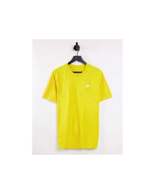 Nike Club Tshirt in Yellow for Men Lyst