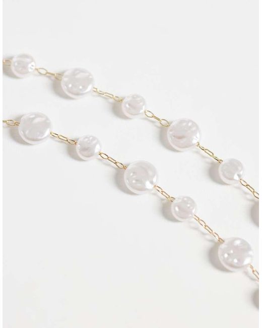 ASOS White Asos Design Curve Pearl Detailed Necklace