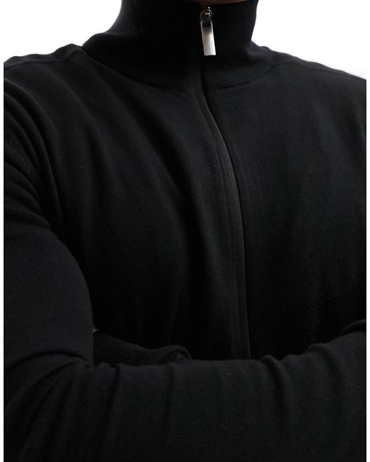 Pull zippé en maille SELECTED pour homme en coloris Blue