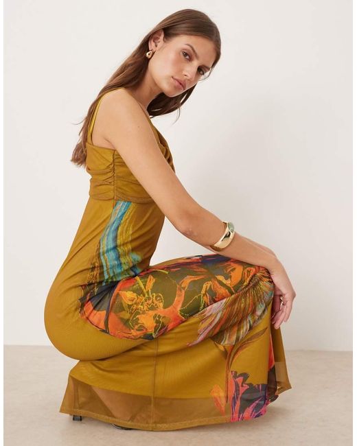 Vestito Midi di ASOS in Metallic
