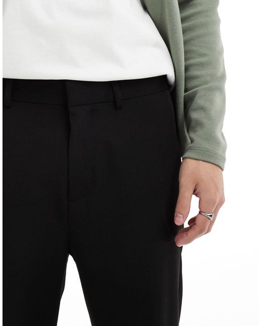 Only & Sons Black Loose Fit Tailored Trouser for men