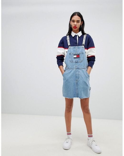Tommy Hilfiger Tommy Jean 90s Capsule 5.0 Denim Overall Dress in Blue |  Lyst Australia