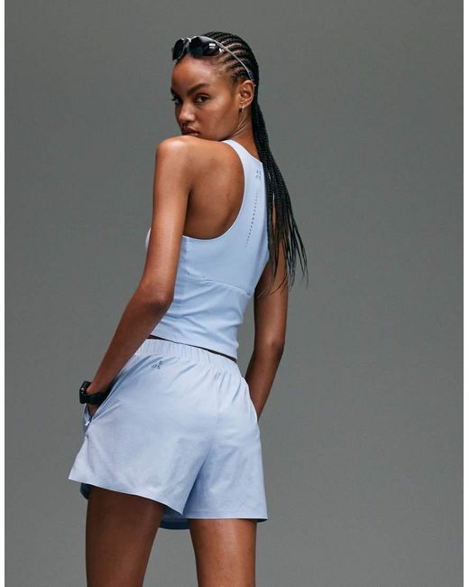 4505 Gray Premium Woven High Waist 3 Inch Running Short With Jersey Liner And Phone Pocket